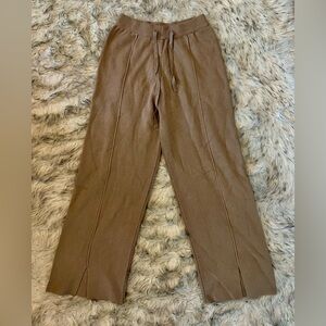 Commense Tan Ribbed Knit Pants